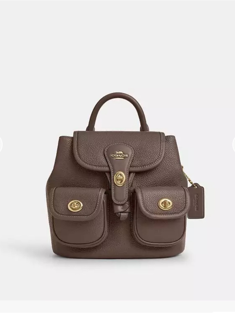 Coach Pebbled Leather Mini Backpack